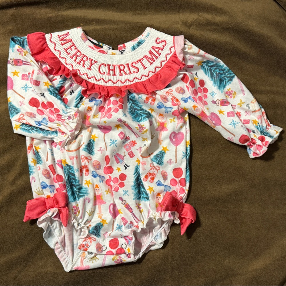Cutie Toots Christmas Bubble Romper
